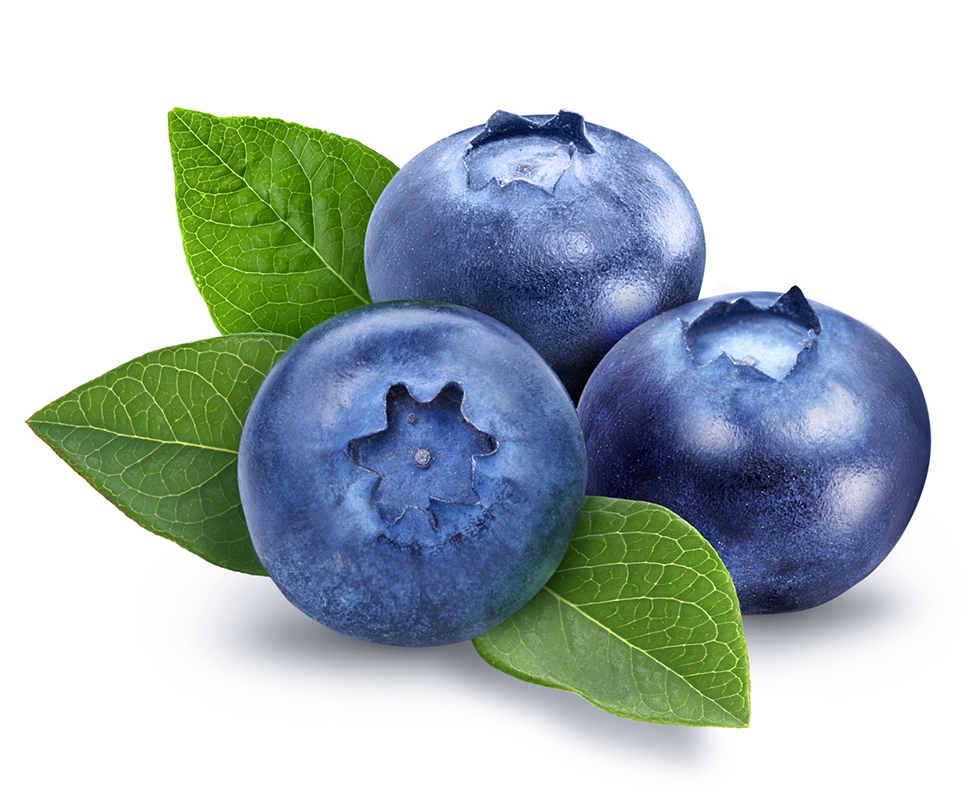 3 Blueberries.