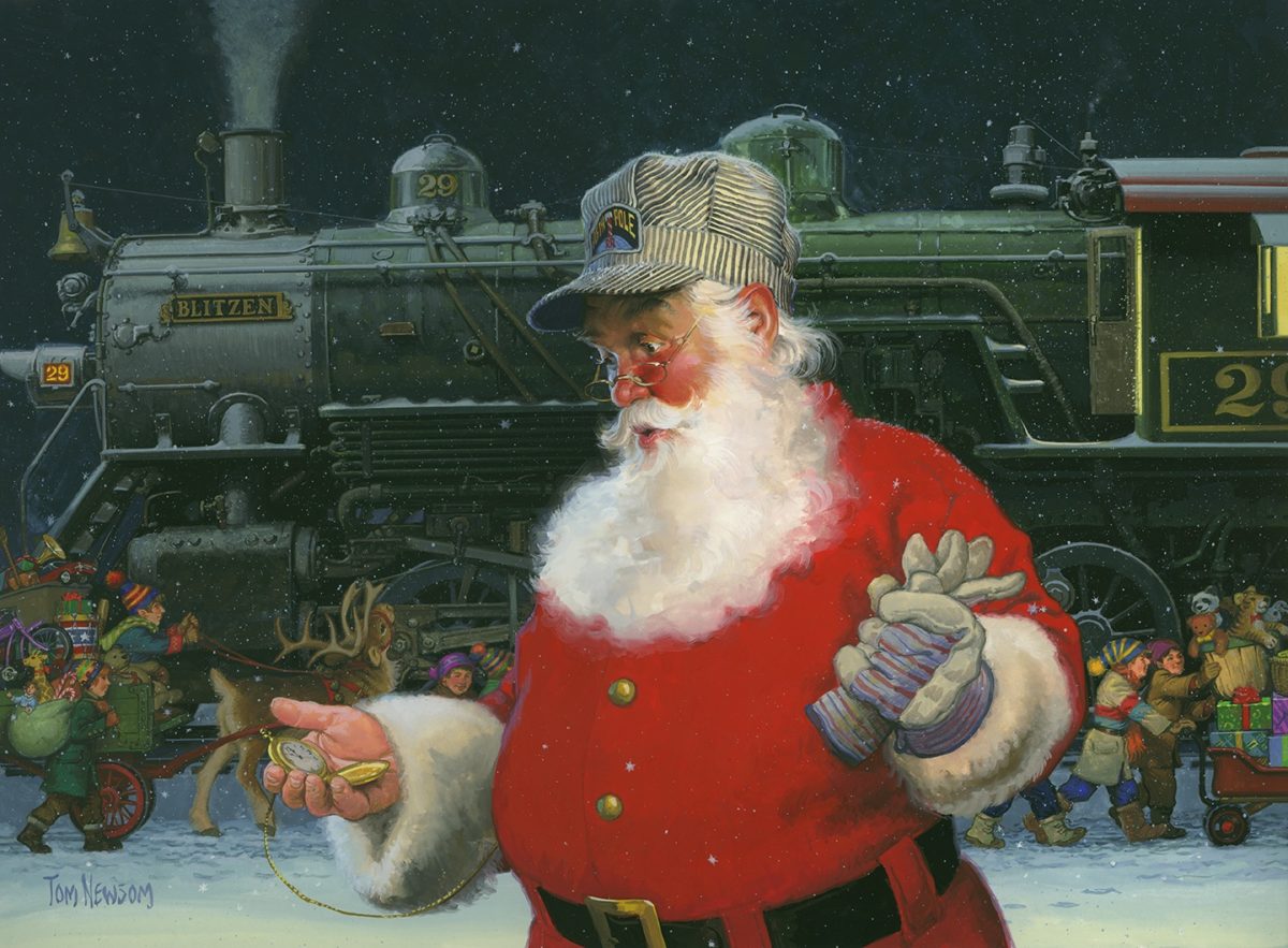 Tom Newsom ' Santa '  modern Rare new postcard 